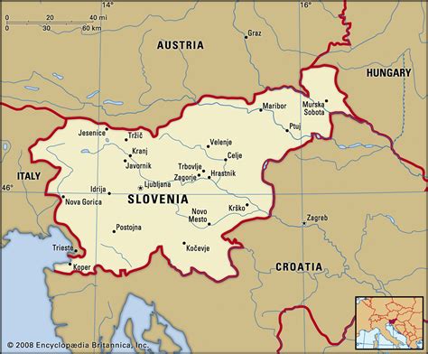 map of slovenia and russia.